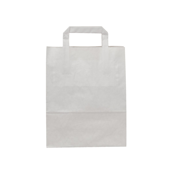 Bele papirne kese sa unutrašnjom ručkom - 22x10x28 cm