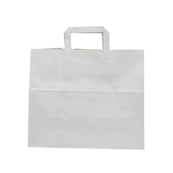 Bele papirne kese sa unutrašnjom ručkom - 32x17x27 cm