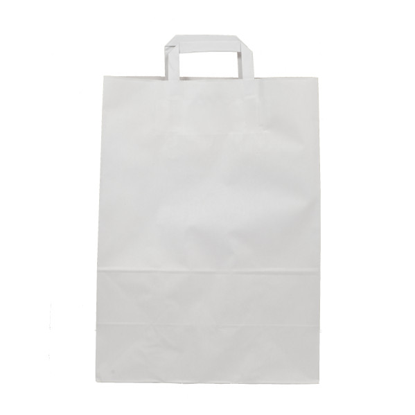 Bele papirne kese sa unutrašnjom ručkom - 32x16x44 cm