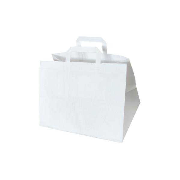 Bele papirne kese sa unutrašnjom ručkom - 32x22x24 cm